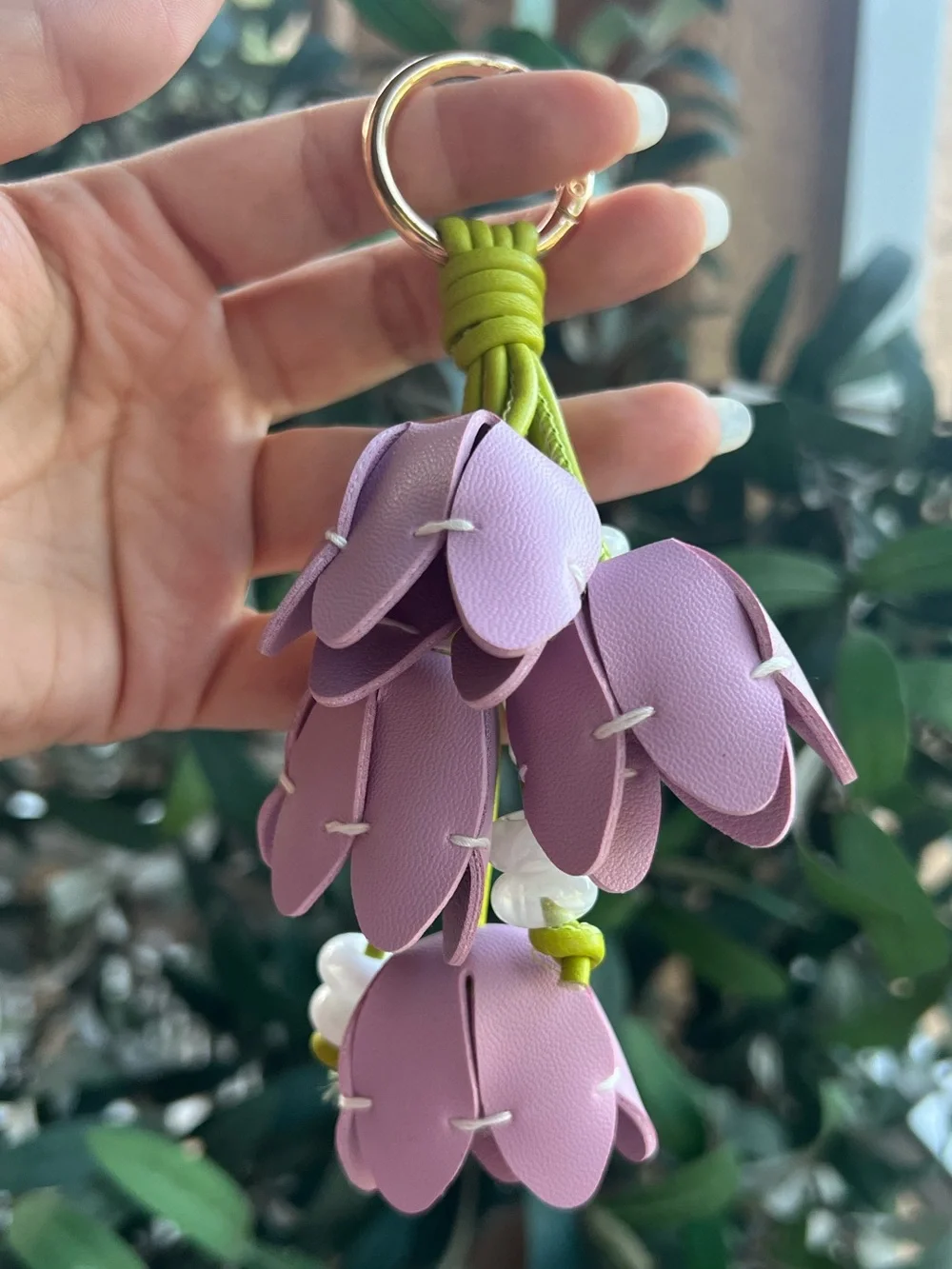 Tulip Bag Charm - Premium Vegan Leather